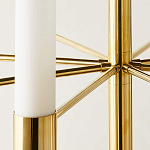 Люстра золотая с 16-ю тонкими цилиндрическими плафонами Shoulders варинант исполнения - 4 | Loft Concept в Тюмени