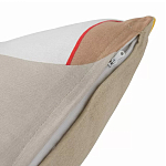 Подушка декоративная хлопковая бежевого цвета с абстрактным принтом Elysian Flow Sand варинант исполнения - 4 | Loft Concept в Тюмени