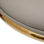 Стул бежевый из экокожи на золотых ножках Attribute of Elegance варинант исполнения - 3 | Loft Concept в Тюмени