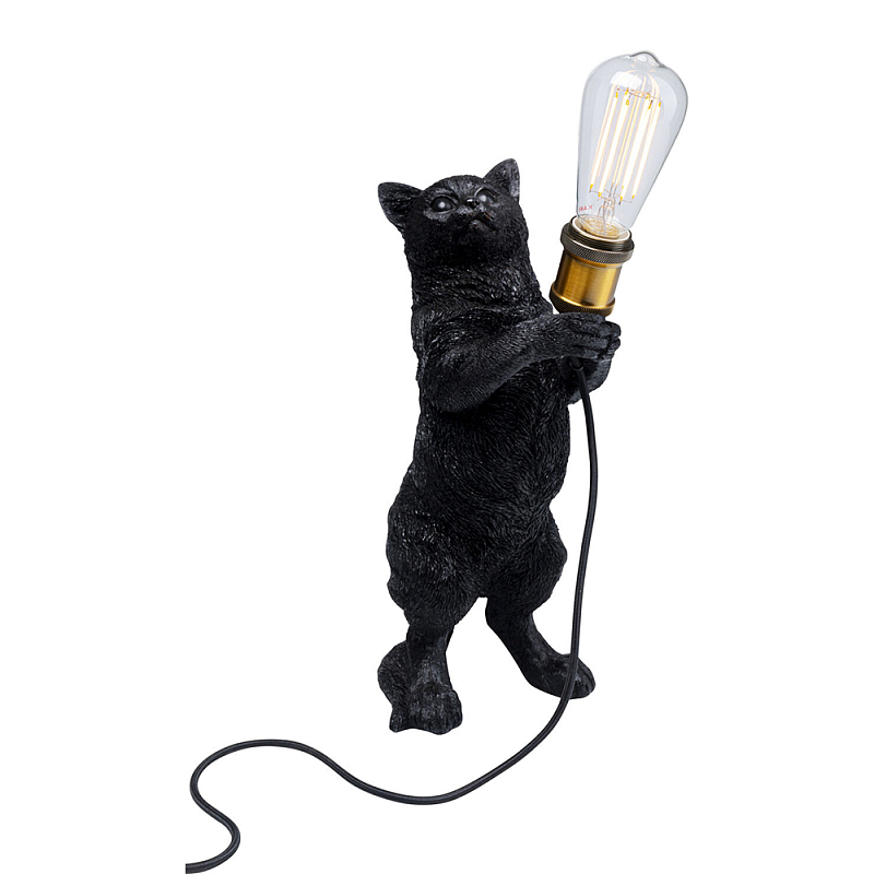 Настольная лампа Черный кот Черный в Тюмени | Loft Concept 