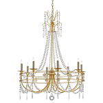 Люстра с декором из прозрачных бусин Glowing Crystals варинант исполнения - 2 | Loft Concept в Тюмени