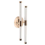 Бра с круглым основанием золотого цвета и двумя вертикальными плафонами Hex Scaffold варинант исполнения - 1 | Loft Concept в Тюмени