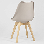 Стул с основой из пластика и мягким сиденьем Arvika Beige варинант исполнения - 5 | Loft Concept в Тюмени