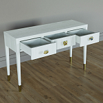 Дизайнерский Письменный стол Elsa Dreams White с тремя ящиками варинант исполнения - 4 | Loft Concept в Тюмени