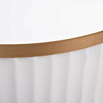 Консоль с ящиком белая с золотом Textured White Console with Gold варинант исполнения - 3 | Loft Concept в Тюмени