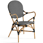 Кресло плетеное из ротанга Ronald Black White Rattan Chair варинант исполнения - 1 | Loft Concept в Тюмени