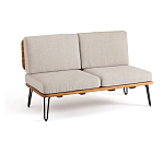 Двухместный диван из акации без подлоконтиков Amra варинант исполнения - 1 | Loft Concept в Тюмени