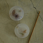 Круглая подставка под благовония из эпоксидной смолы с цветами белая Epoxy Resin Flowers Incense Stand White варинант исполнения - 4 | Loft Concept в Тюмени