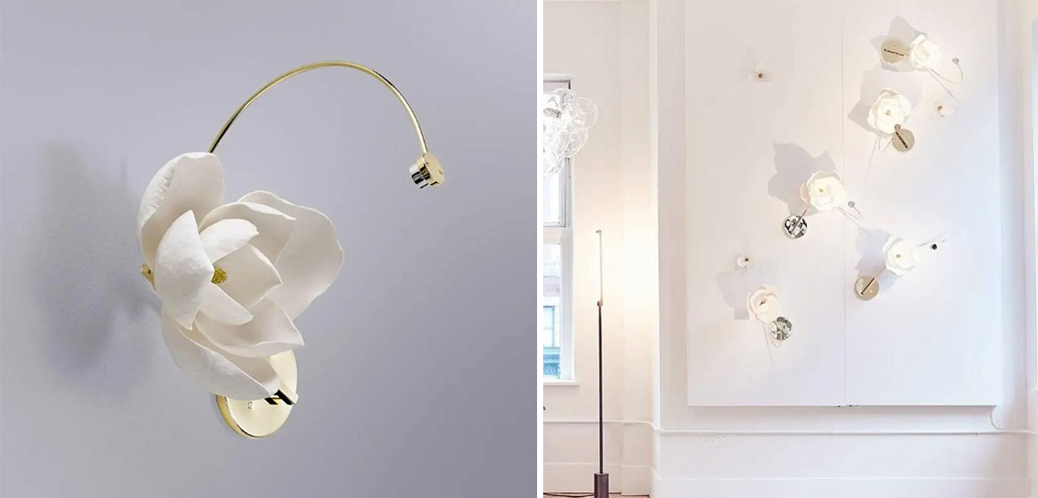 Бра Белый Цветок Lure Sconce by PELLE Бра Белый Цветок Lure Sconce by PELLE - Loft-Concept в Тюмени