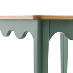 Деревянный обеденный стол Wavy Wooden Dining Table Green варинант исполнения - 4 | Loft Concept в Тюмени