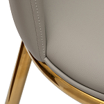 Стул бежевый из экокожи на золотых ножках Attribute of Elegance варинант исполнения - 2 | Loft Concept в Тюмени