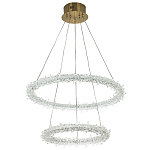 Многоярусная кольцевая люстра с хрустальным декором Gilbertine Crystals Two Rings Chandelier варинант исполнения - 2 | Loft Concept в Тюмени