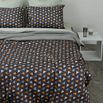 Постельное белье из сатина с принтом треугольники 150х200 см Triangular Dreams варинант исполнения - 8 | Loft Concept в Тюмени