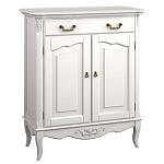 Комод белый из массива бука с ящиком и 2-мя дверцами в стиле прованс White Provence варинант исполнения - 1 | Loft Concept в Тюмени