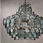 Люстра с каскадом из круглых прозрачных декоративных элементов Harmony of Light варинант исполнения - 2 | Loft Concept в Тюмени