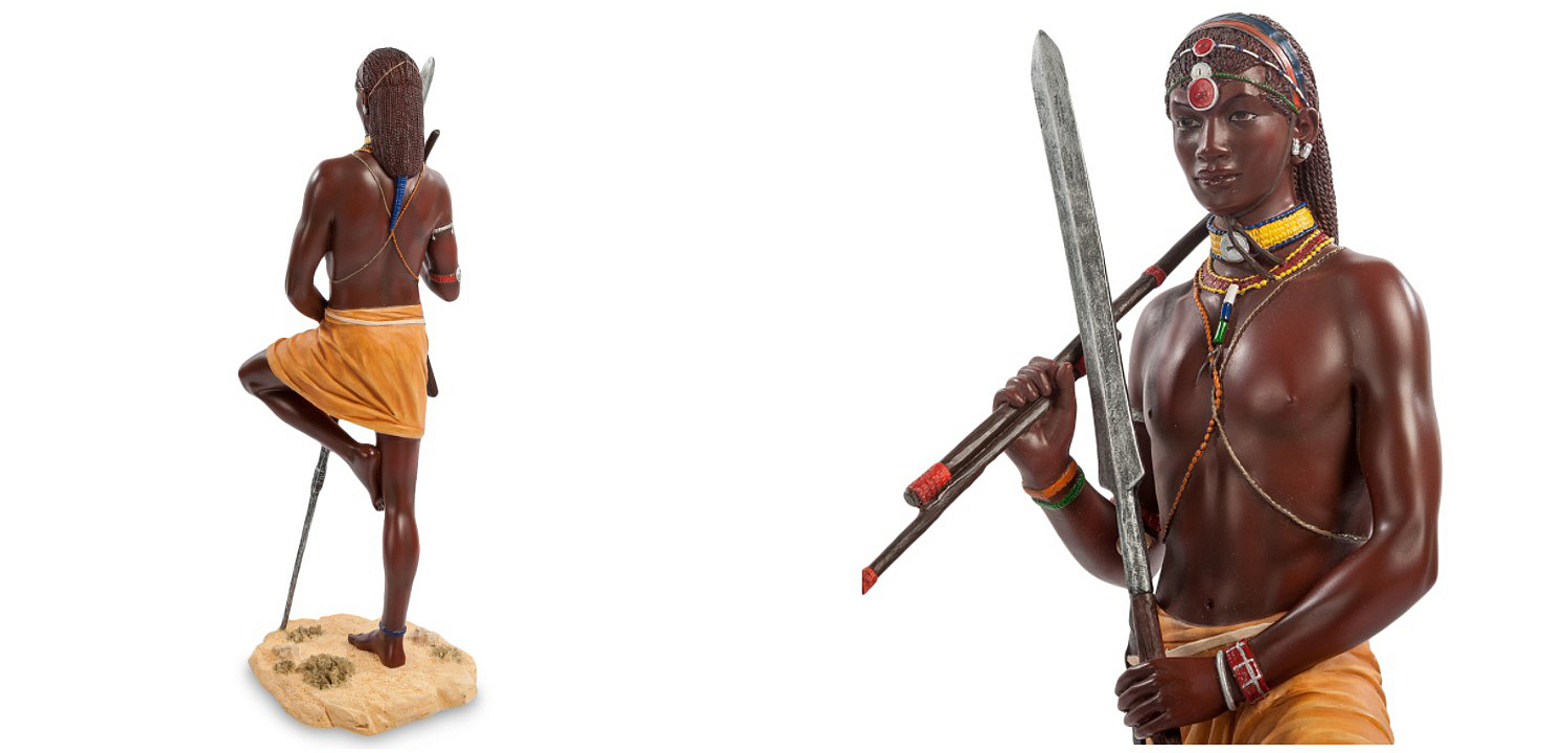 Статуэтка Tribal warrior Masai Статуэтка Tribal warrior Masai - Loft-Concept в Тюмени