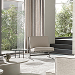 Дизайнерское кресло без подлокотников кожаное на металлическом каркасе PAULA Armchair варинант исполнения - 5 | Loft Concept в Тюмени