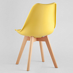 Стул с основой из пластика и мягким сиденьем Arvika Yellow варинант исполнения - 5 | Loft Concept в Тюмени