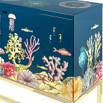 Буфет ручная роспись в морском стиле Cabinet Fondo Marino  варинант исполнения - 2 | Loft Concept в Тюмени