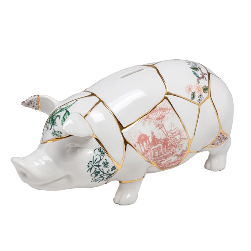 Копилка Seletti Piggy Белый Золотой Зеленый Розовый Копилка Seletti Piggy Белый Золотой Зеленый Розовый в Тюмени | Loft Concept