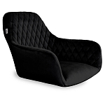 Стул с мягкой черной обивкой из велюра и подъемно-поворотным механизмом на колесиках Harper Black варинант исполнения - 2 | Loft Concept в Тюмени