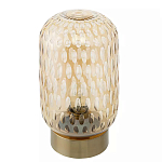 Настольный светильник с плафоном из затемненного стекла с рельефным узором Glass lampshade with Relief Pattern варинант исполнения - 1 | Loft Concept в Тюмени