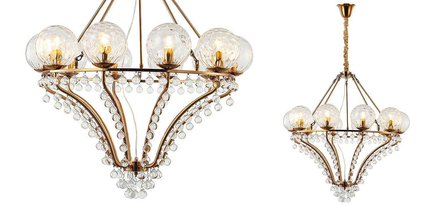 Люстра Melaine Chandelier gold Люстра Melaine Chandelier gold - Loft-Concept в Тюмени