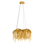 Люстра подвесная круглая с изогнутыми металлическими дугами и ниспадающими цепочками 65 см Atlantis Chain варинант исполнения - 2 | Loft Concept в Тюмени