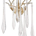Бра с хрустальными подвесками в виде капель Droplet Crystal Gold Wall Lamp варинант исполнения - 2 | Loft Concept в Тюмени
