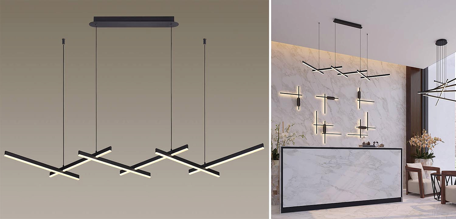 Люстра Rolf Black Lines Linear Chandelier Люстра Rolf Black Lines Linear Chandelier - Loft-Concept в Тюмени