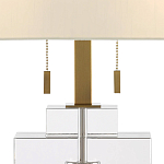 Настольная лампа прямоугольная на прозрачном основании Charm and Luxury варинант исполнения - 1 | Loft Concept в Тюмени