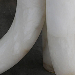 Торшер геометрический с тремя мраморными плафонами Marble Tripod варинант исполнения - 11 | Loft Concept в Тюмени