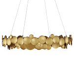 Люстра круглая из многослойных золотых дисков Metal Disc Chandelier варинант исполнения - 2 | Loft Concept в Тюмени