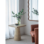 Столик приставной с квадратной столешницей Textured Cream Table варинант исполнения - 8 | Loft Concept в Тюмени