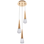Подвесной светильник капли Acrylic Droplet Trio Gold Hanging Lamp варинант исполнения - 2 | Loft Concept в Тюмени