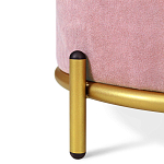Банкетка овальная пыльно-розовый велюр на 4-х металлических ножках золотого цвета SANJAY варинант исполнения - 4 | Loft Concept в Тюмени
