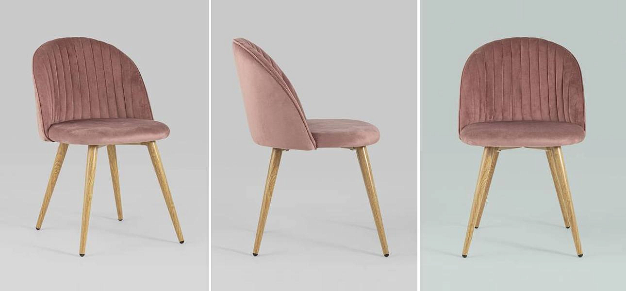 Стул Miruna Chair Пыльно-Розовый Велюр Стул Miruna Chair Пыльно-Розовый Велюр - Loft-Concept в Тюмени
