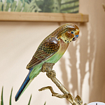 Подсвечник с двумя попугаями из фарфора на бронзовой ветке Eden Garden варинант исполнения - 2 | Loft Concept в Тюмени