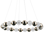 Светодиодная кольцевая люстра Crystal Globule Chrome Chandelier Gold варинант исполнения - 3 | Loft Concept в Тюмени