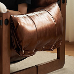 Кресло-диван кожаное на деревянном каркасе Medieval Furniture варинант исполнения - 4 | Loft Concept в Тюмени