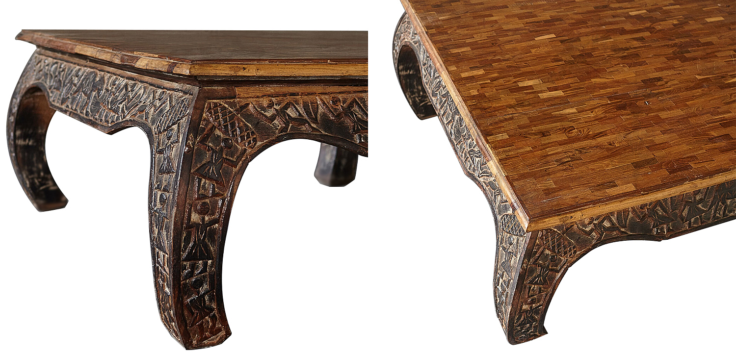 Кофейный стол из массива тропического дерева Aalia Grey mango Coffee Table Кофейный стол из массива тропического дерева Aalia Grey mango Coffee Table - Loft-Concept в Тюмени