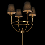 Торшер с металлическим основанием бронзового цвета с черными конусовидными абажурами Dignity варинант исполнения - 4 | Loft Concept в Тюмени