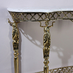Консоль бронзовая с мраморной столешницей Bronze Console варинант исполнения - 2 | Loft Concept в Тюмени