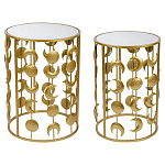 Набор из двух столов из металла Brass Symphony Moon варинант исполнения - 1 | Loft Concept в Тюмени