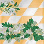 Обои ручная роспись Tiled Meadow Original colourway on Egyptian Gold gilded paper варинант исполнения - 1 | Loft Concept в Тюмени