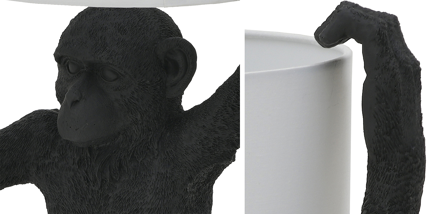 Настольная лампа Black Monkey Holding Lampshade Настольная лампа Black Monkey Holding Lampshade - Loft-Concept в Тюмени