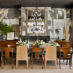 Обои ручная роспись в стиле Арт-деко Symphony Original colourway on Arkose silk dupion варинант исполнения - 1 | Loft Concept в Тюмени