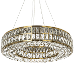 Круглая люстра с хрустальным декором Langlais Crystal Brass Chandelier варинант исполнения - 1 | Loft Concept в Тюмени