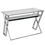 Стол письменный с прозрачной столешницей Corporate Identity варинант исполнения - 1 | Loft Concept в Тюмени