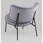 Мини-кресло District Lounge велюр серый варинант исполнения - 3 | Loft Concept в Тюмени